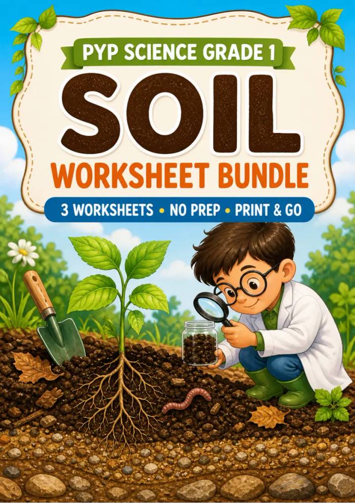 Soil Worksheets | Grade 1 PYP Science grade 1 printable PDF preview