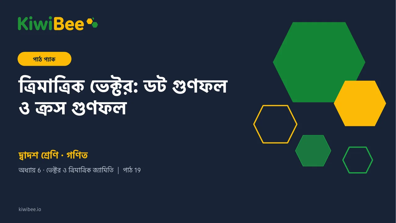 ত্রিমাত্রিক ভেক্টর: ডট গুণফল ও ক্রস গুণফল