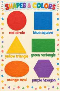 Cut-Paper Shapes and Colors Chart-এর প্রিভিউ