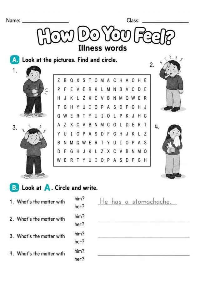 How Do You Feel? | Grade 2 Vocabulary Worksheet grade 2 printable PDF preview