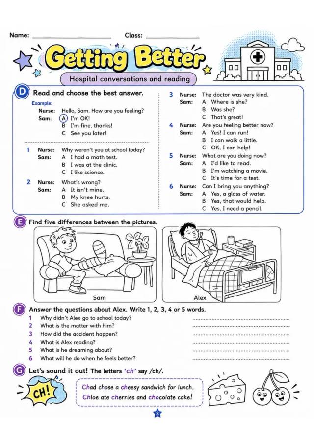 Cambridge MOVERS - Getting Better | Free Worksheet primary printable PDF preview