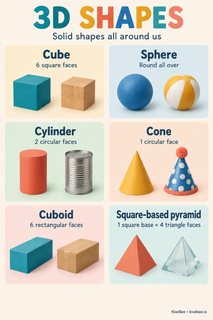 3D Shapes Around Us Poster