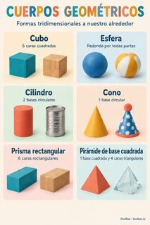 Cuerpos geométricos: cartel para el aula