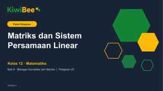 Pratinjau Matriks dan Sistem Persamaan Linear