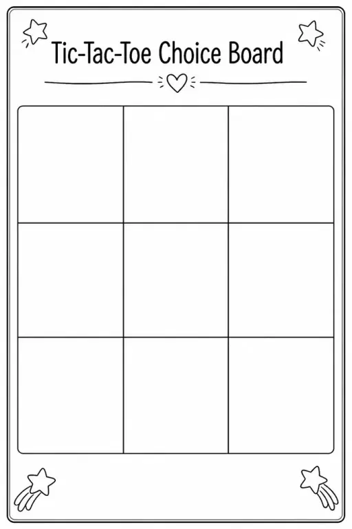 Tic-Tac-Toe Choice Board