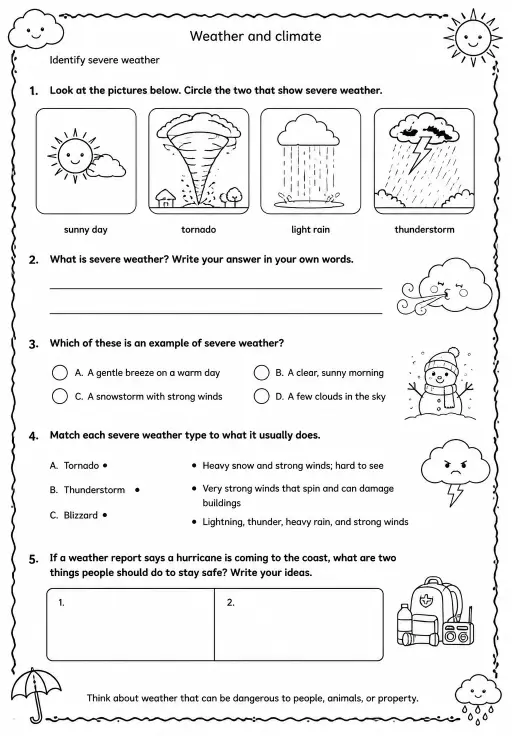 Identify severe weather