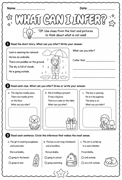 Make inferences from a text
