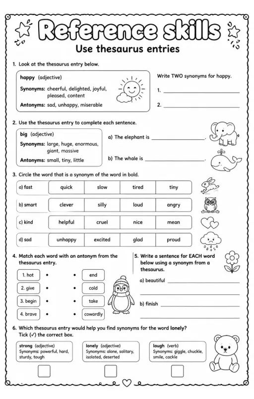 Use thesaurus entries