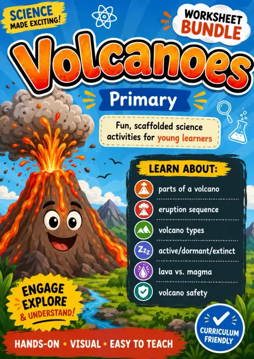 Volcanoes Worksheet Pack