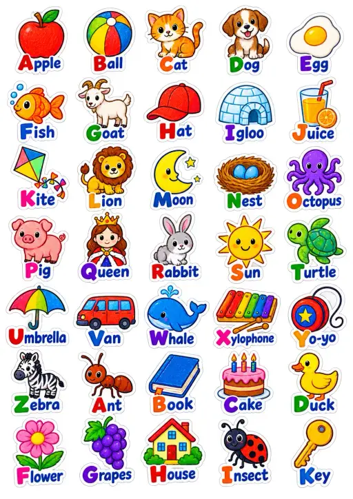 Basic Vocabulary Words English Vocabulary Stickers