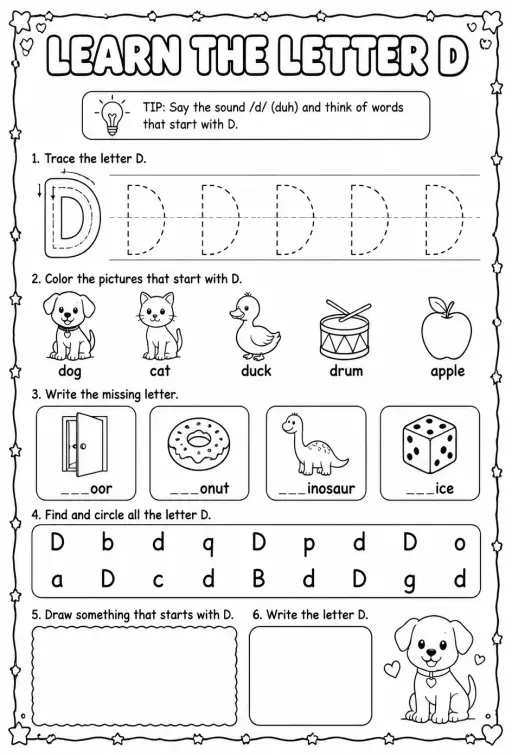 Learn the letter D