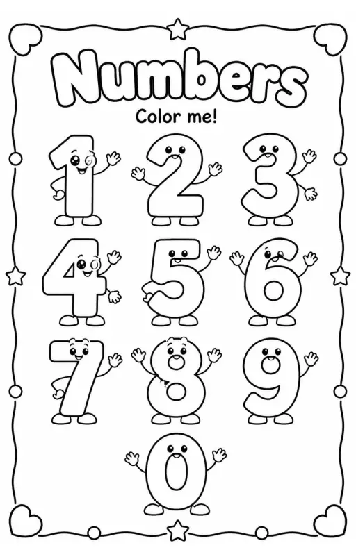Numbers Coloring Pages
