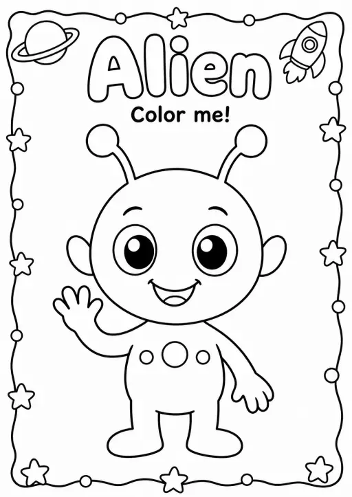 Alien Coloring Pages