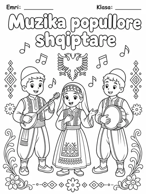 Muzika popullore shqiptare - Faqe ngjyrosjeje