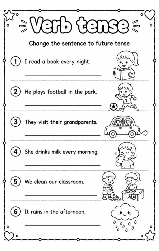 Change the sentence to future tense