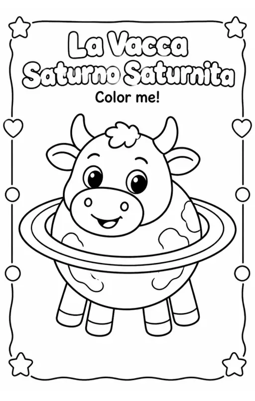 La Vacca Saturno Saturnita Coloring Pages
