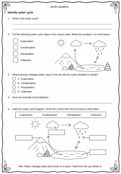 Identify water cycle