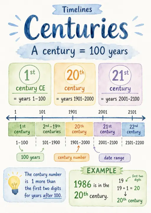 Centuries Timelines Infographic