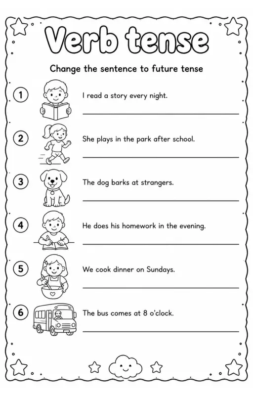 Change the sentence to future tense