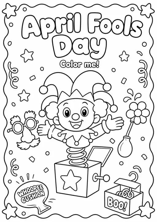 April Fools Day Coloring Pages