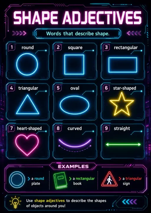 Shape Adjectives Infographic