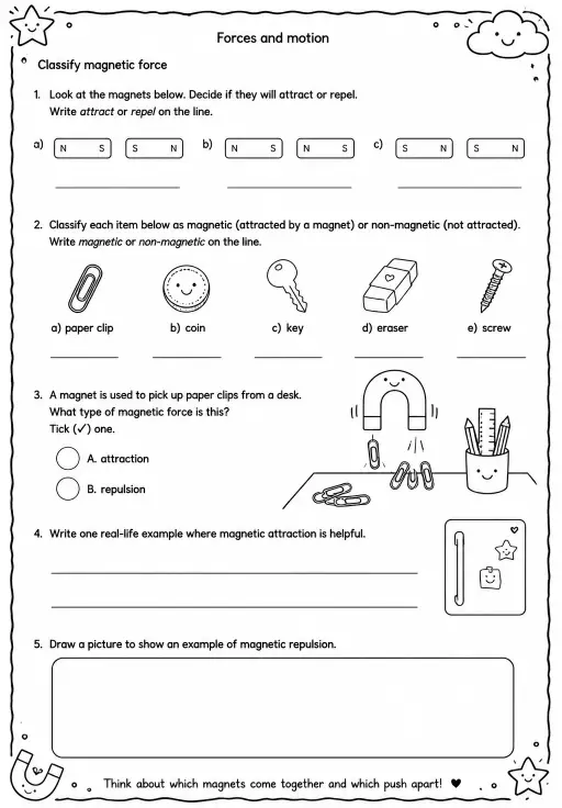 Classify magnetic force