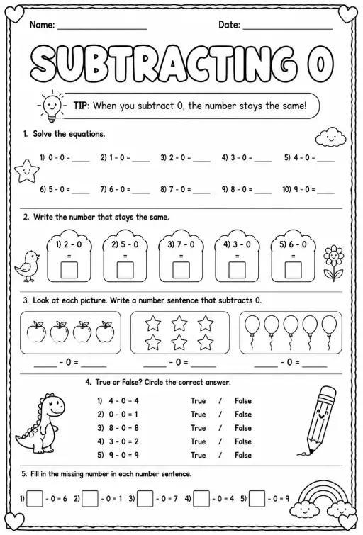 Subtracting 0