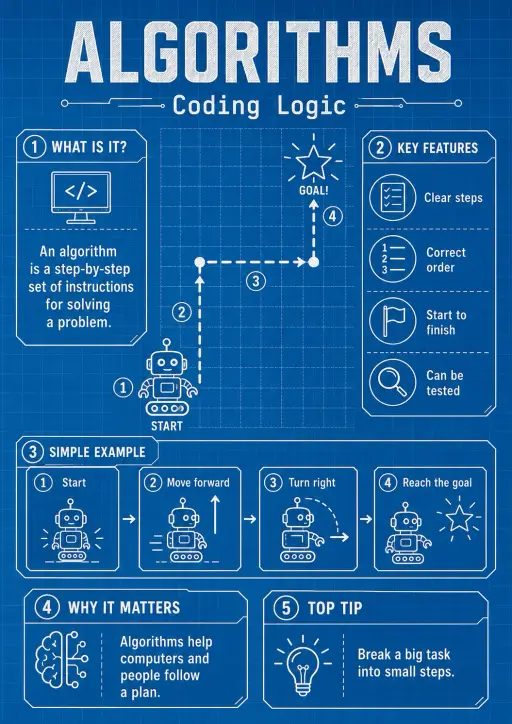 Algorithms Coding Logic Infographic