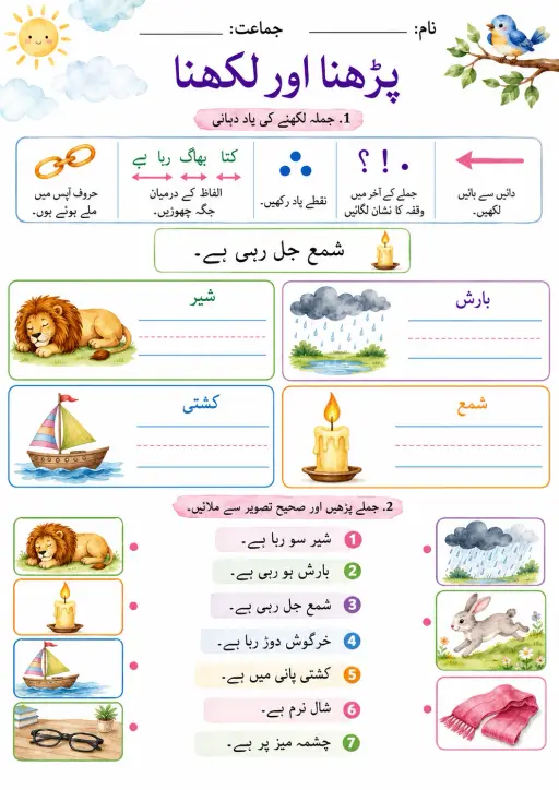 Urdu Letter س Phonics Worksheets Pack
