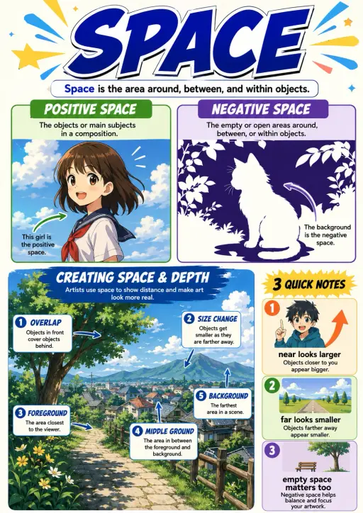Space Art Elements Infographic