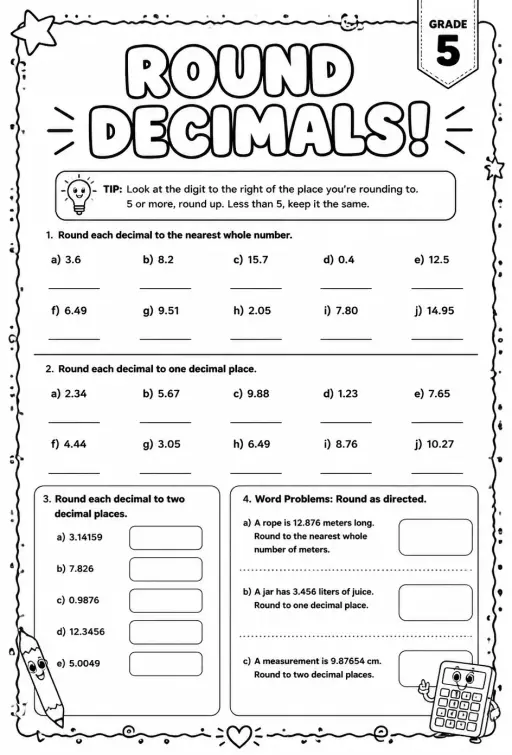 Round decimals