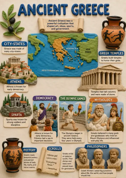 Ancient Greece Civilizations Infographic
