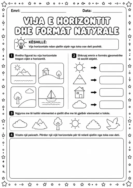 Vija e horizontit dhe format natyrale