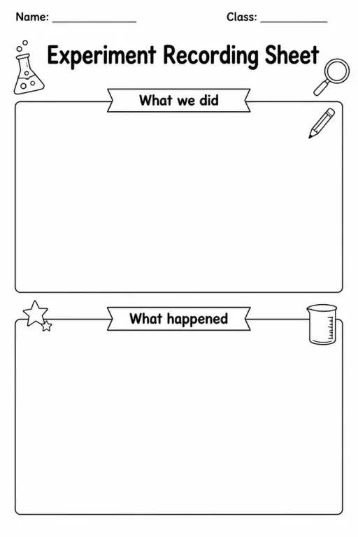 Experiment Recording Sheet