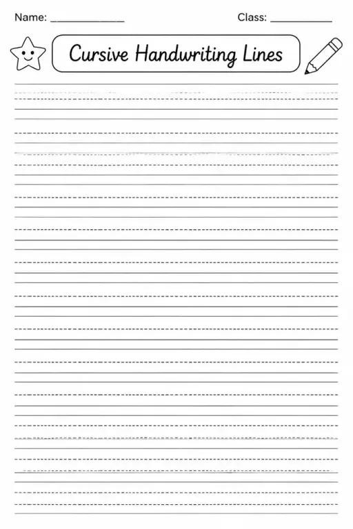 Cursive Handwriting Lines