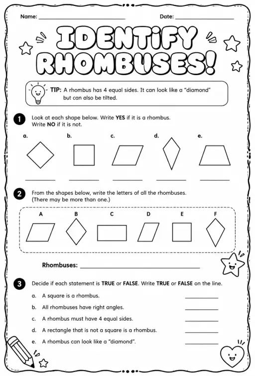 Identify rhombuses