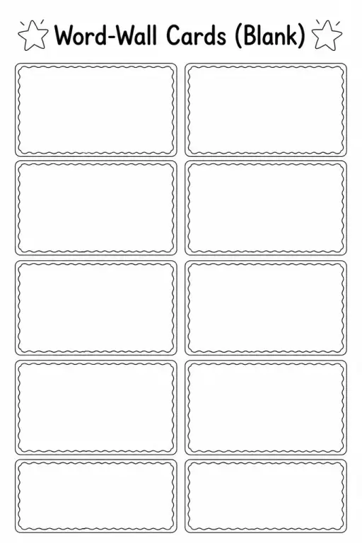 Word-Wall Cards (Blank)