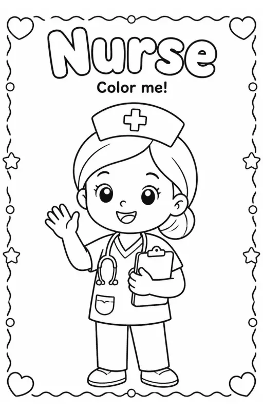 Nurse Coloring Pages