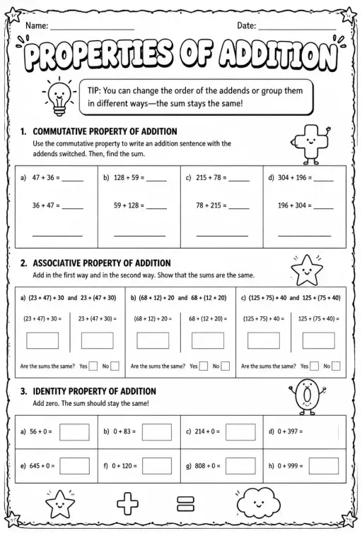 Properties of addition