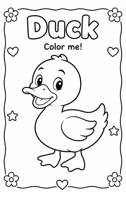 Duck Coloring Pages