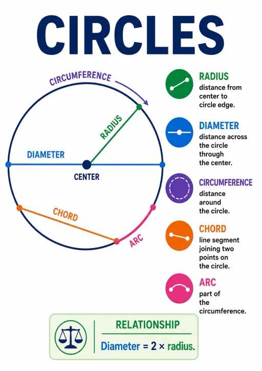 Circles Geometry Infographic