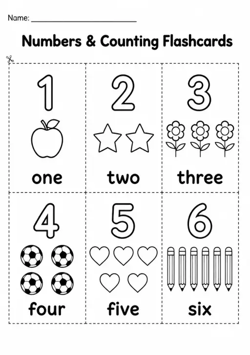 Numbers & Counting Flashcards — Grade 3