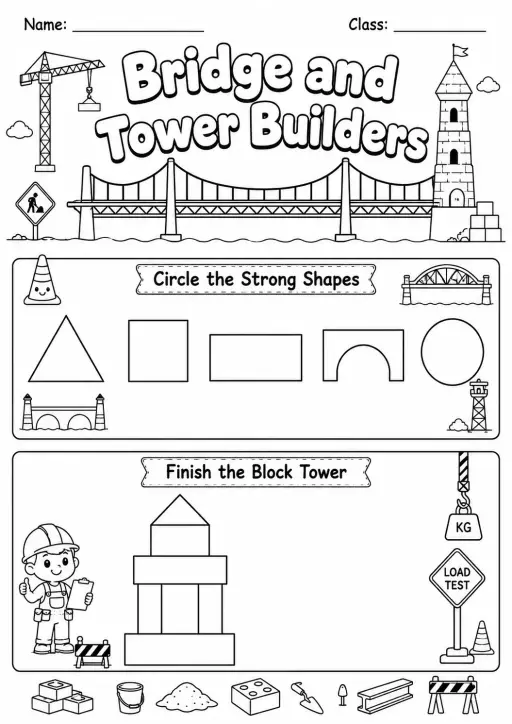 Tower Builder Engineering Worksheet Pack