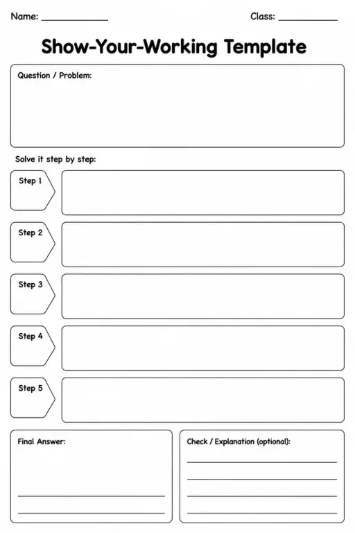 Show-Your-Working Template