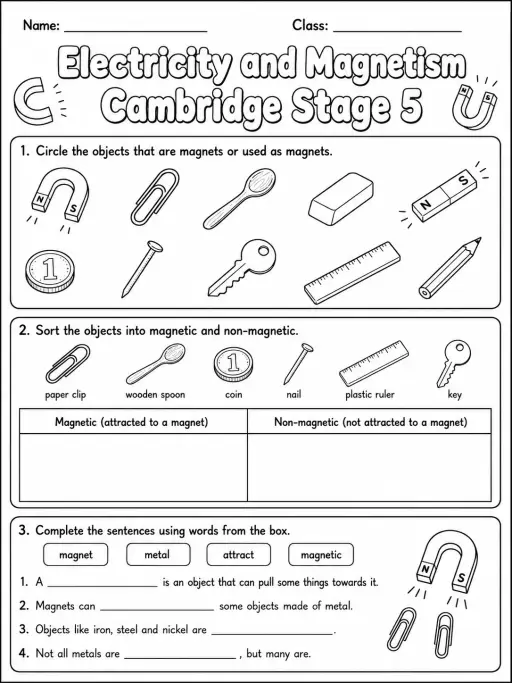 Electricity and Magnetism Cambridge Stage 5