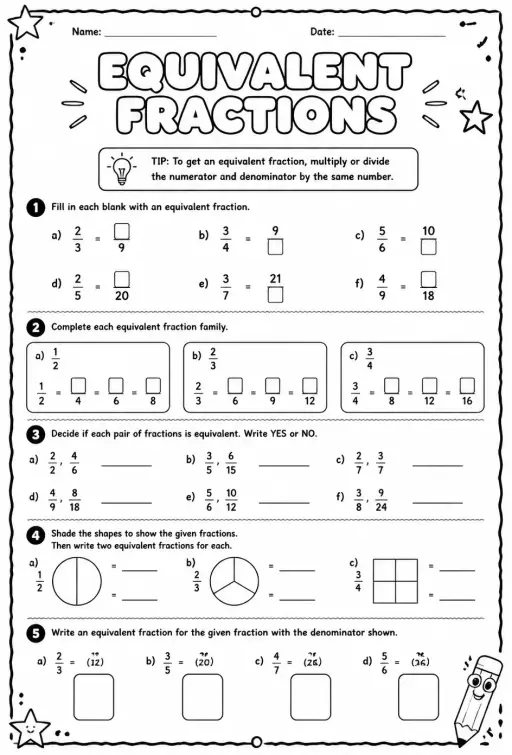 Equivalent fractions