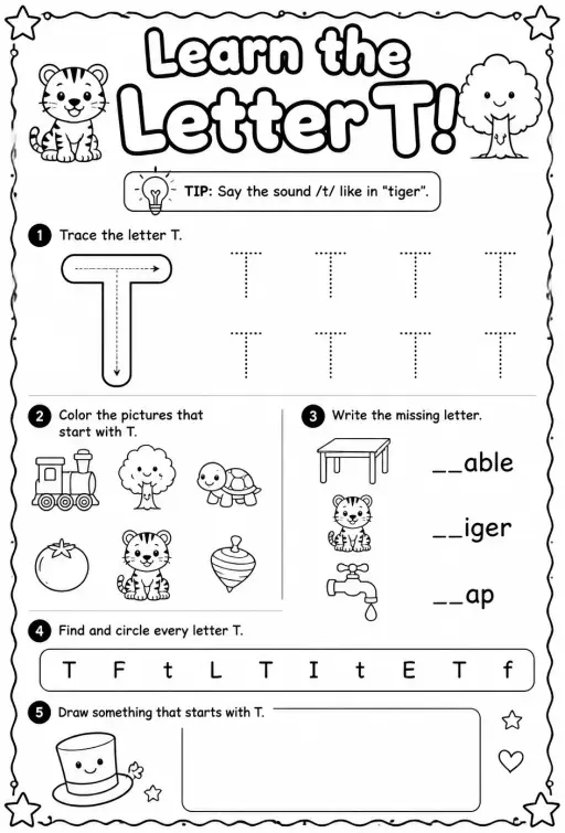 Learn the letter T