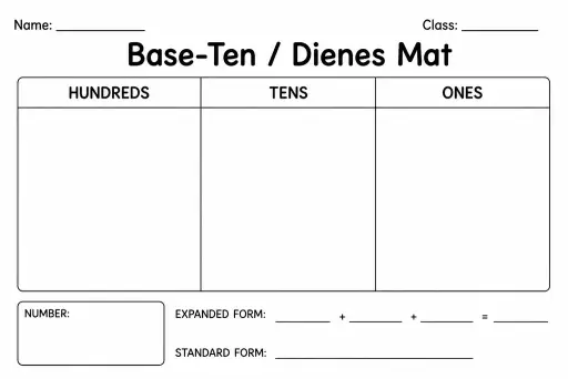 Base-Ten / Dienes Mat