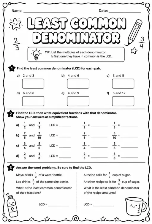 Least common denominator