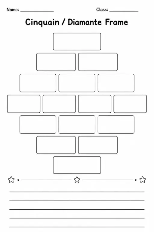 Cinquain / Diamante Frame